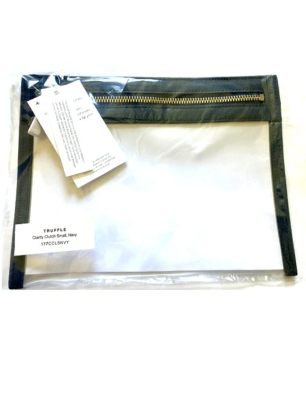 Truffle Clarity Clutch Small in Navy - Rare/Discontinued - New in Package
